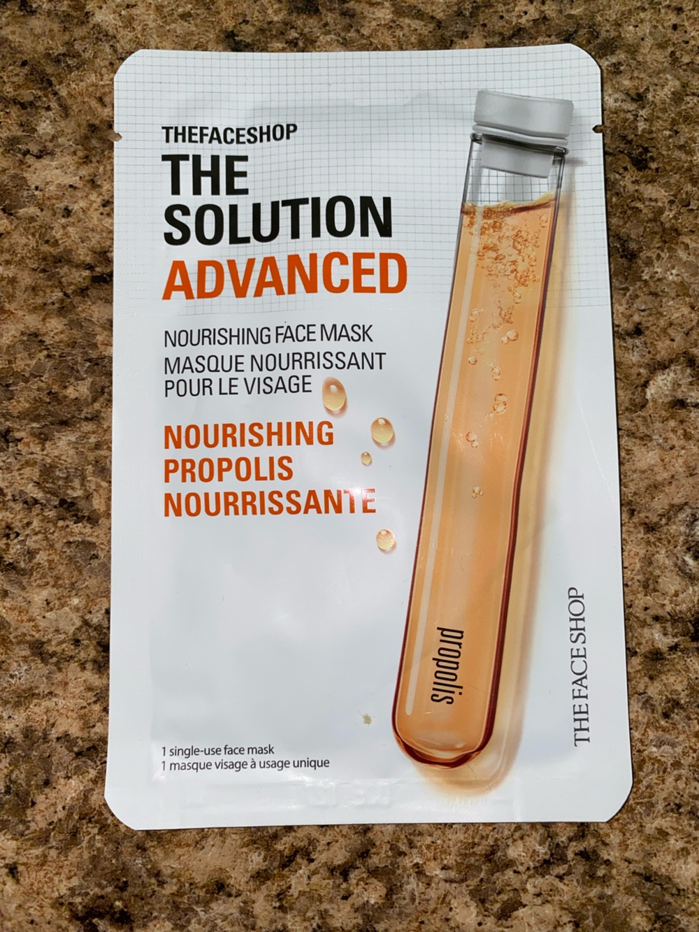 The Face Shop The Solution Advanced Nourishing Propolis Face Mask - White/Amber